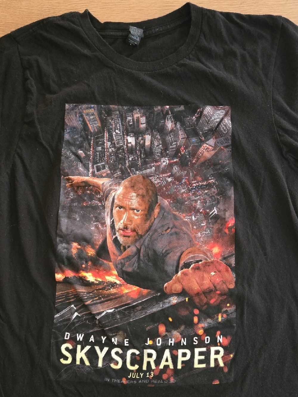 Skyscraper Movie Graphic Tee - Black
